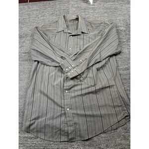 Roper Mens XL Gray Cowboy Pearl Snap Shirt